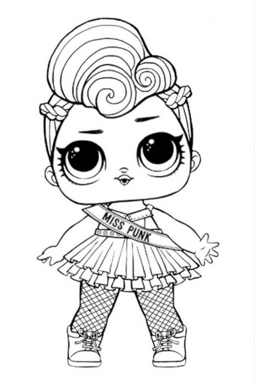 Christmas Lol Doll Coloring Pages