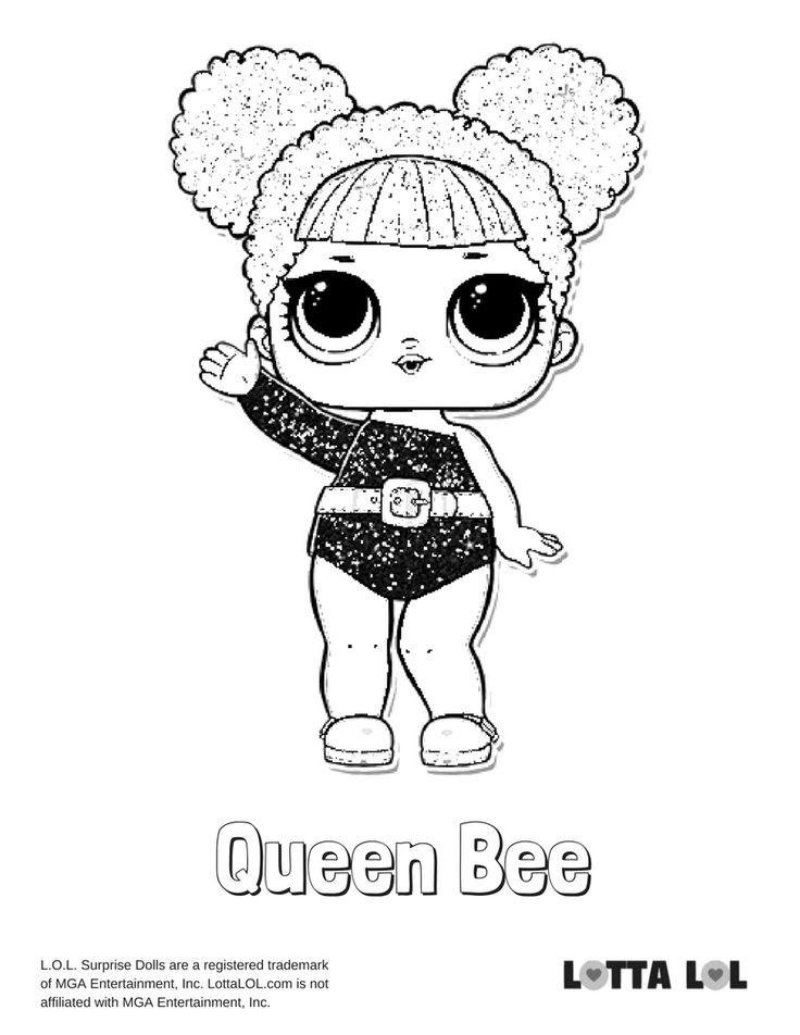 Glitter Queen Lol Doll Coloring Page