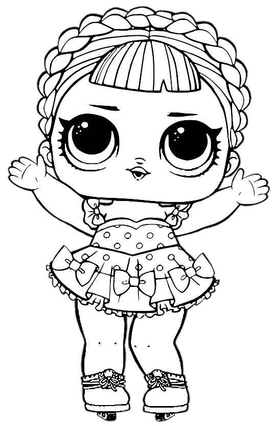 Ice Skater Lol Doll Coloring Page