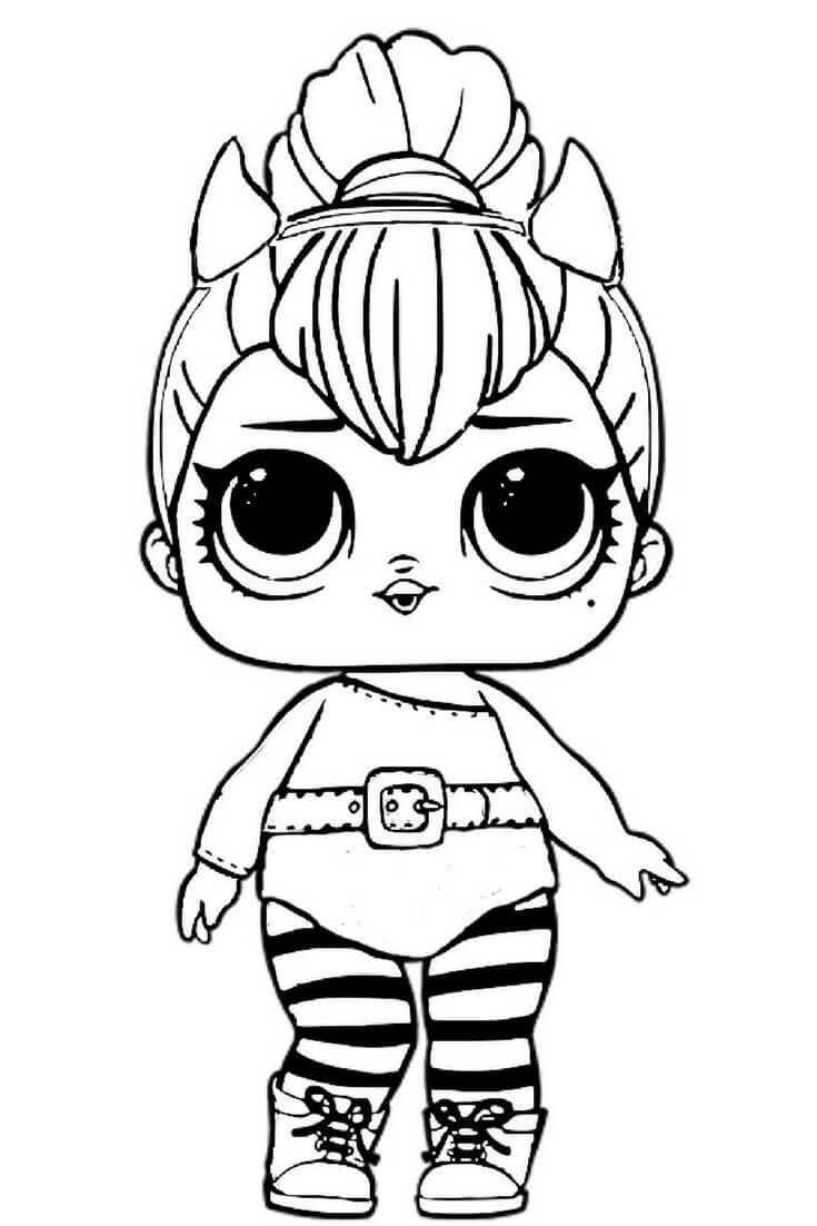 Lol Doll Coloring Page Printable TSgos