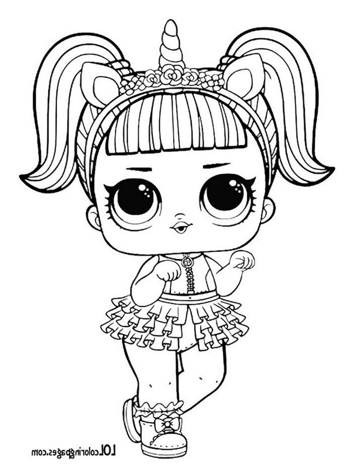 Lol Doll Coloring Page Unicorn