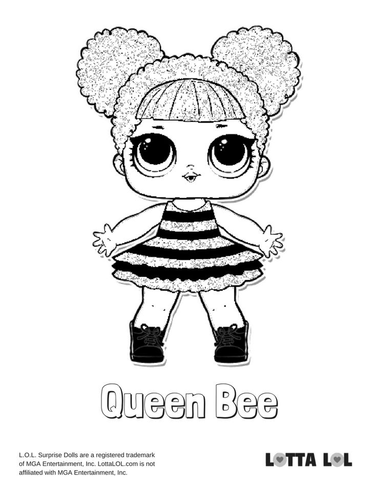 Lol Surprise Doll Queen Bee Coloring Page