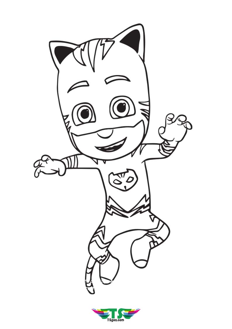 Catboy Coloring Page From Tsgos Special For Kids Wallpaper