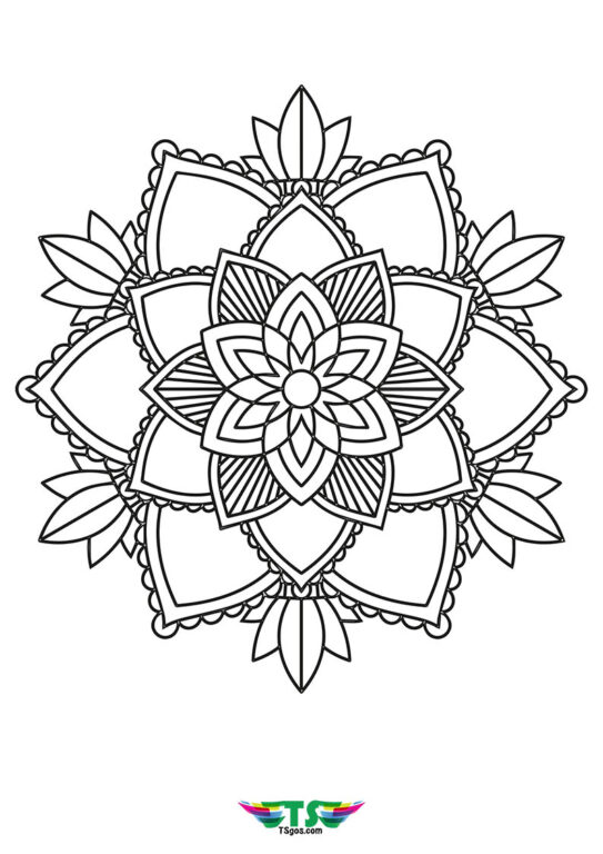 easy-flower-mandala-coloring-page-543x768 Easy Flower Mandala Coloring Page For Kids