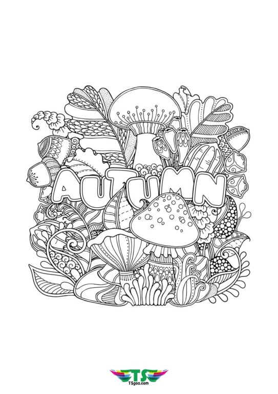 Free Autumn And Fall Coloring Page For Kids