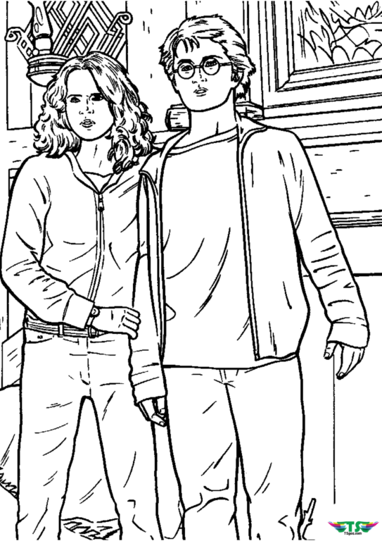 harry-potter-and-hermione-coloring-pages-harry-potter-543x768 harry potter and hermione coloring pages harry potter