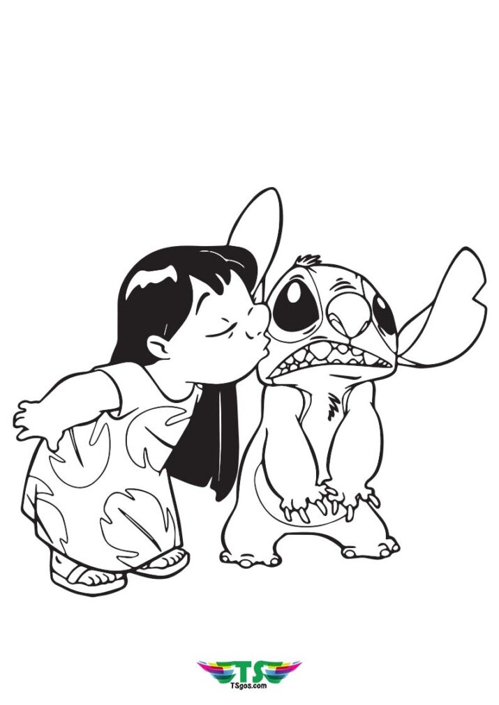 Lilo And Stitch Coloring Page For Kids - Tsgos.com