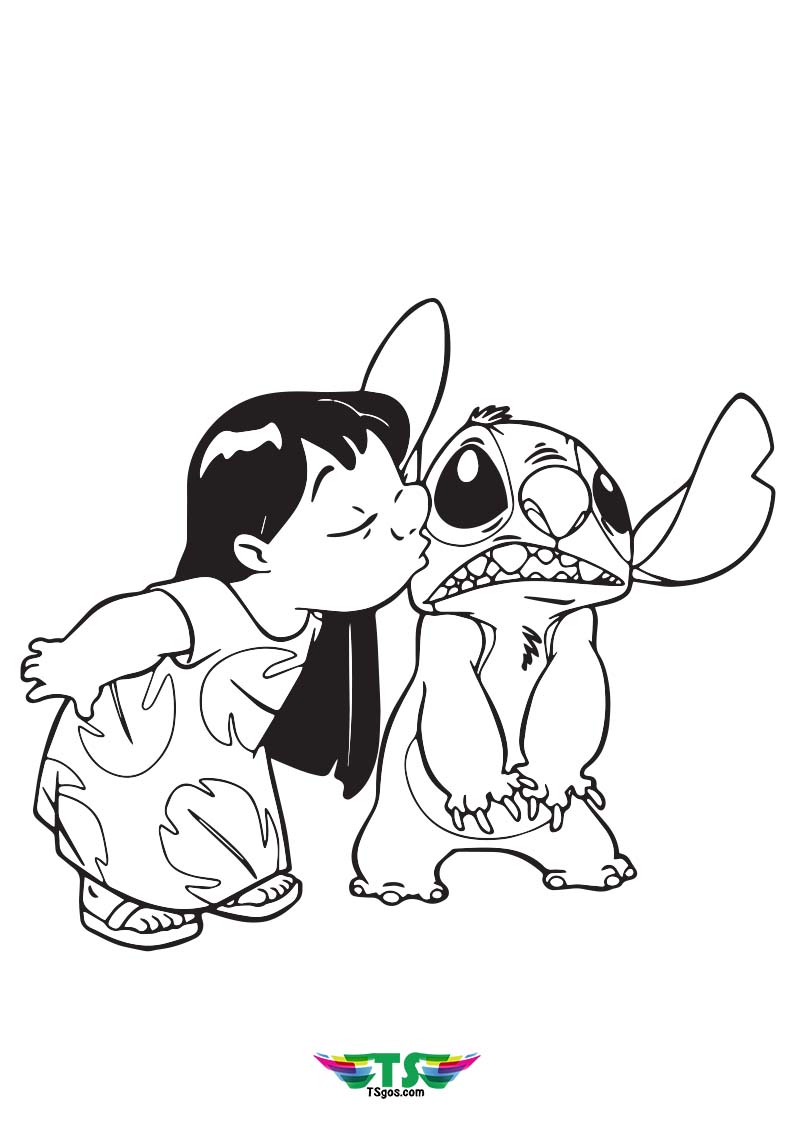 Lilo and Stitch Coloring Page For Kids