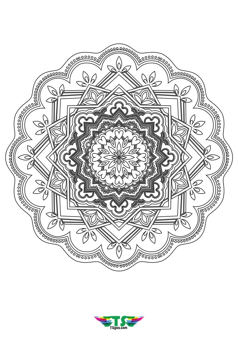 Special Edition Mandala Coloring Page For Kids