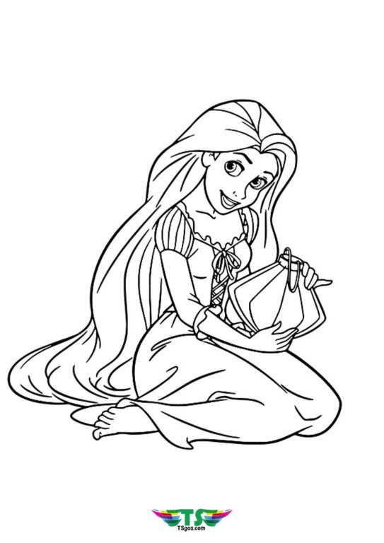 Beautiful Disney Princess Coloring Page For Girls