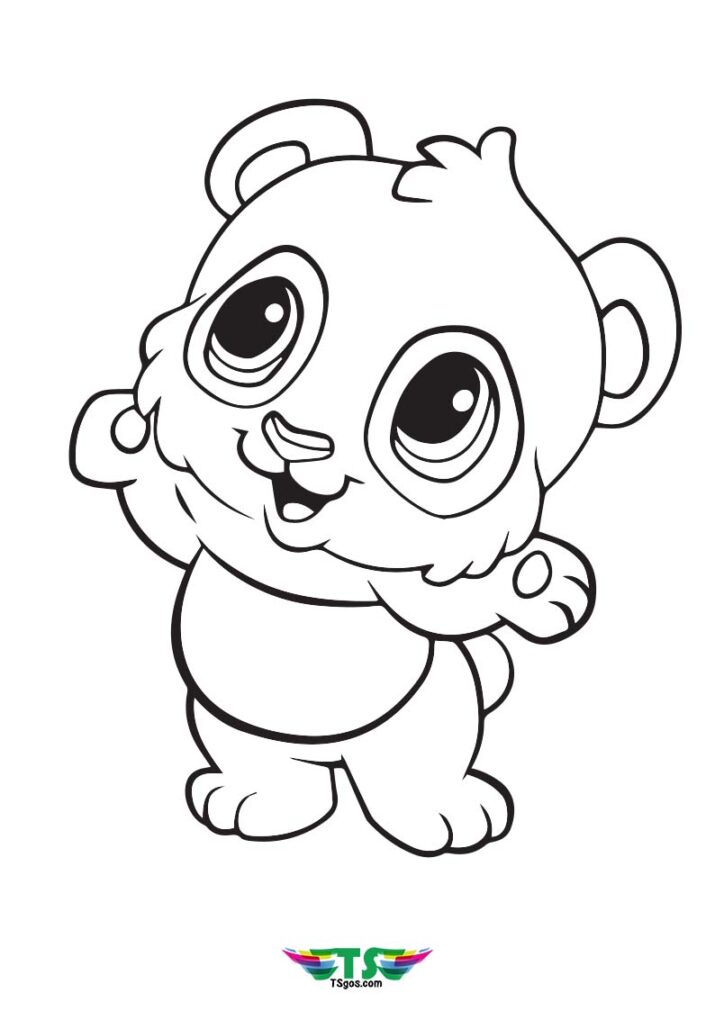 Cute Panda Coloring Page For Toddler | TSgos.com