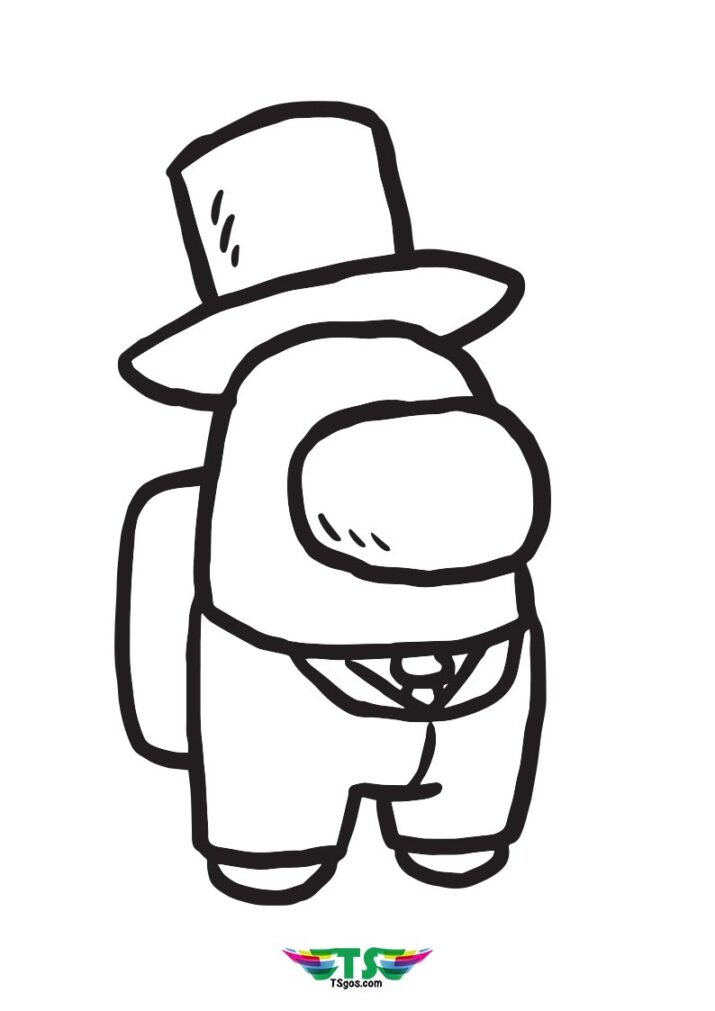 Mr Impostor Among Us Coloring Page - TSgos.com - TSgos.com