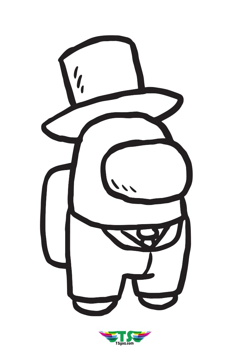 Mr Impostor Among Us Coloring Page