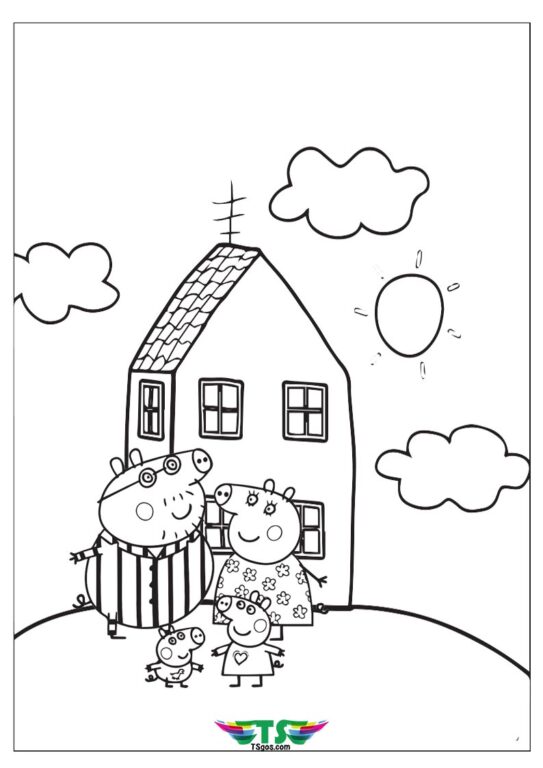 peppa-pig-happy-family-coloring-page-543x768 Peppa Pig Happy Family Coloring Page