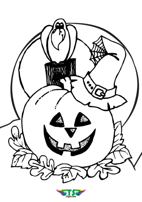 Pumpkin Nightmare Halloween Coloring Page