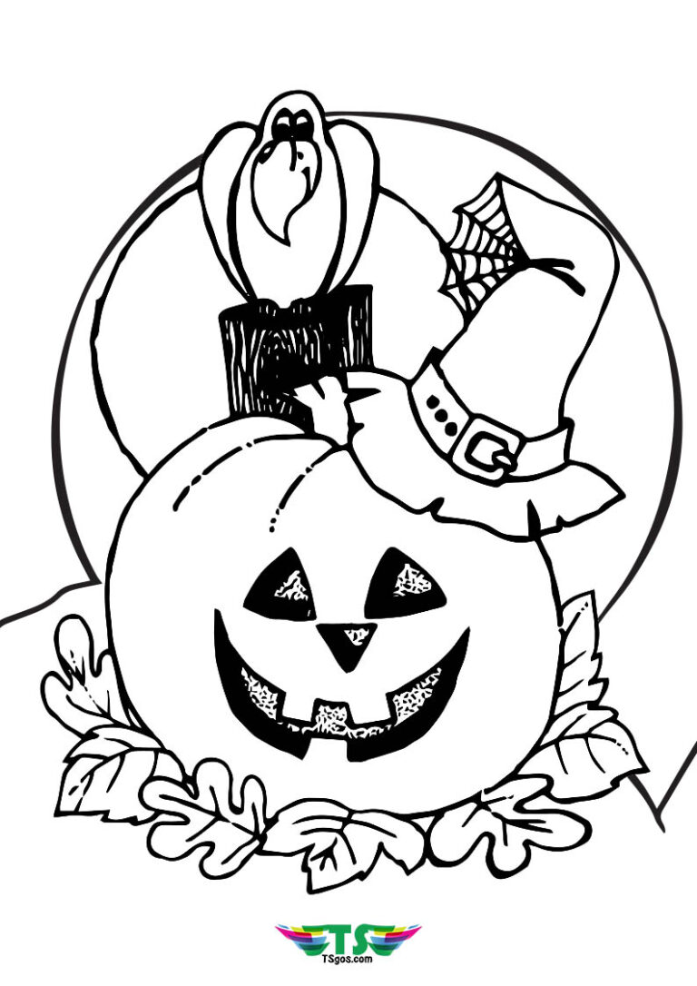 Pumpkin Nightmare Halloween Coloring Page - TSgos.com