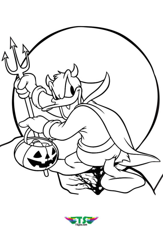 scarry-donald-duck-halloween-coloring-page-543x768 Spooky Donald Duck Halloween Coloring Page