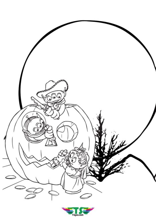 Spooky Halloween Coloring Page For Kids
