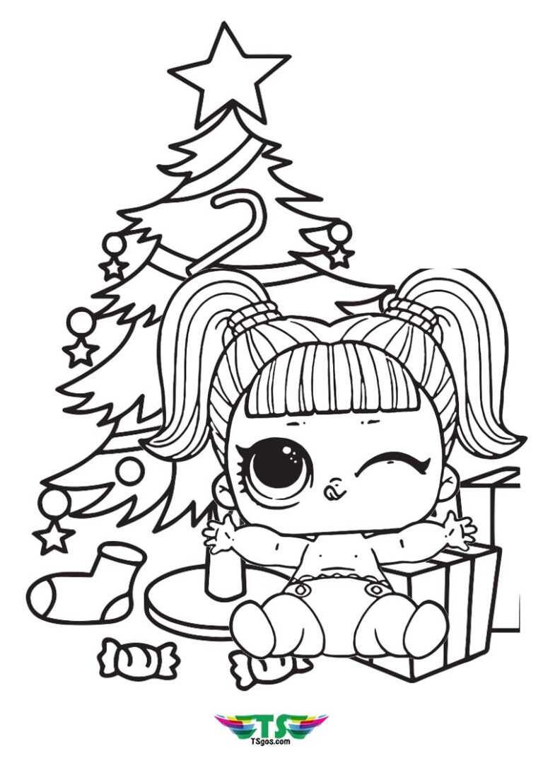Baby Lol Dolls Christmas Edition Coloring Page - TSgos.com