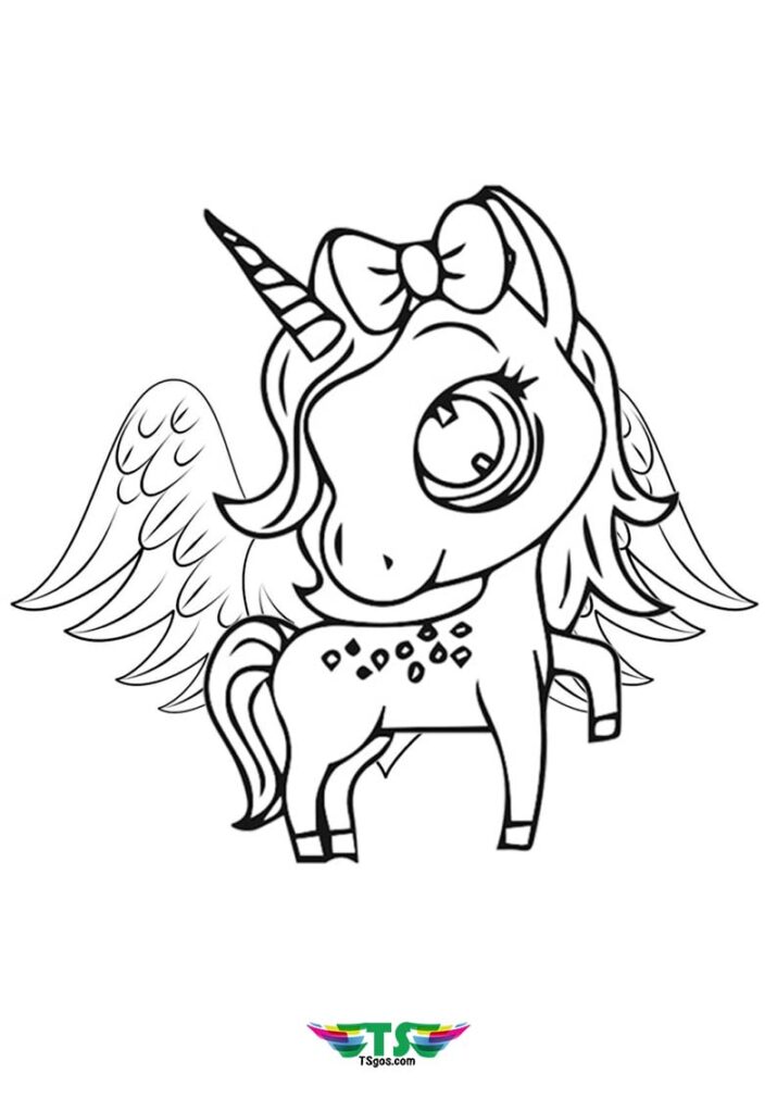 kids unicorn coloring pages