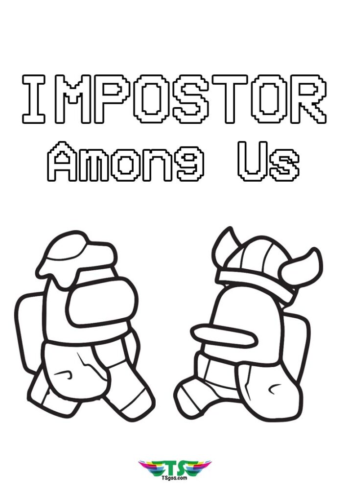 Impostor Fight Among Us Game Coloring Page   TSgos.com