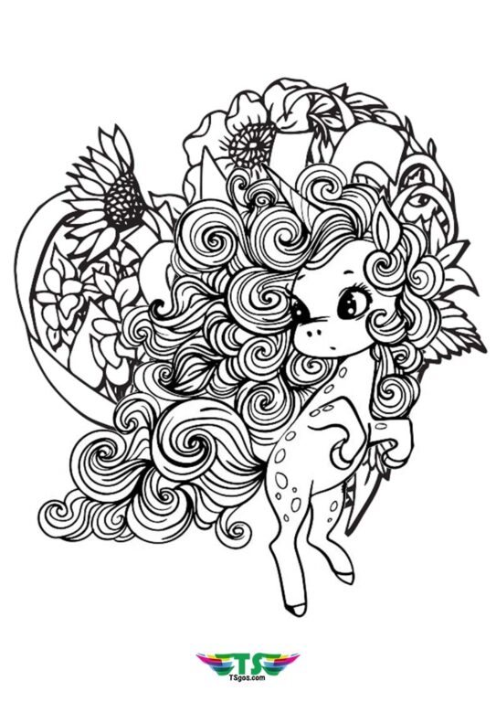 Mandala Best Unicorn Coloring Page For Kids