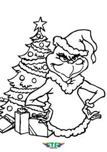 Printable Grinch Coloring Page For Kids - TSgos.com - TSgos.com