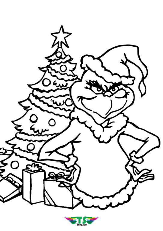 Printable Grinch Coloring Page For Kids