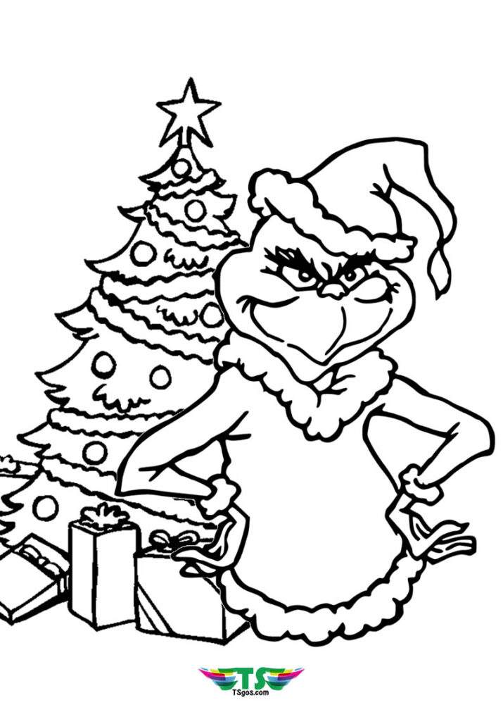 Printable Grinch Coloring Page For Kids TSgos