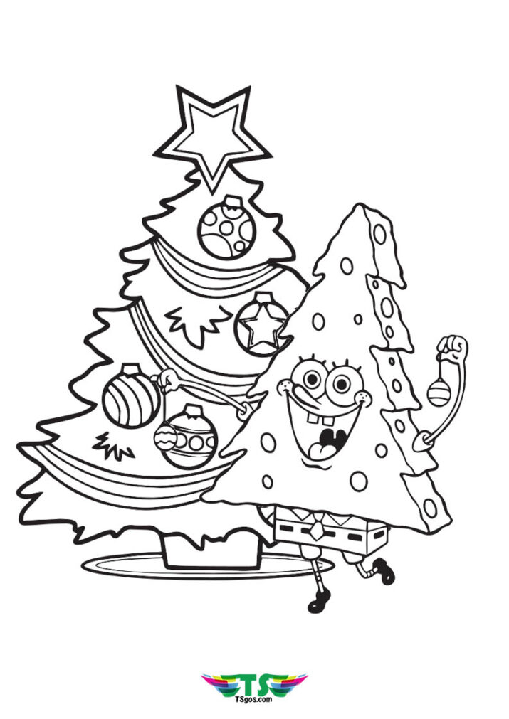 Spongebob Special Christmas Edition Coloring Page - TSgos.com - TSgos.com