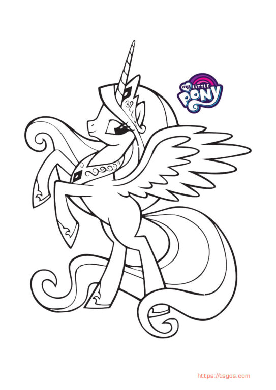 Princess-Celestia-My-Little-Pony-Fun-Coloring-Page-543x768 Princess Celestia My Little Pony Fun Coloring Page