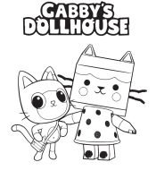 Cute Gabby's Dollhouse Coloring Page For Kids