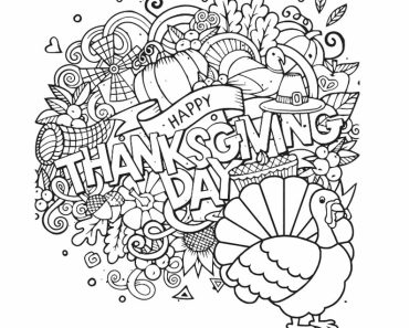 Coloring Page Happy Thanksgiving Day For Kids