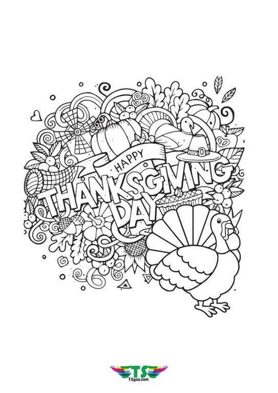 Coloring-Page-Happy-Thanksgiving-Day-For-Kids-543x768 Coloring Page Happy Thanksgiving Day For Kids