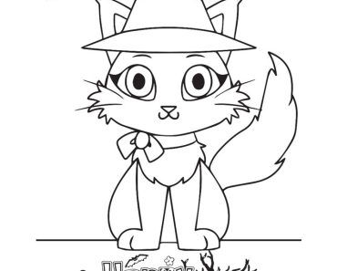 Free Cute Toddler Printable Halloween Coloring Page