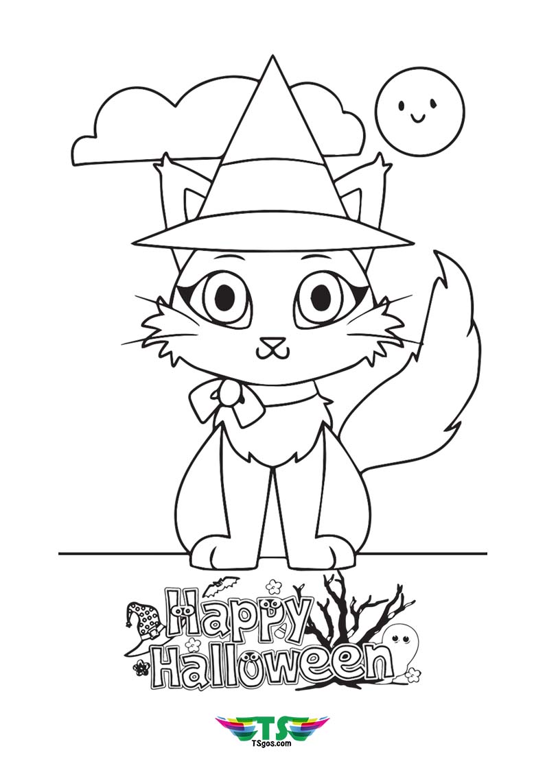 Free Cute Toddler Printable Halloween Coloring Page