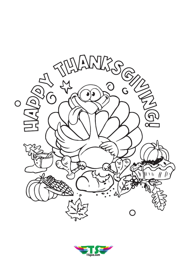 Get Printable Free Thanksgiving Coloring Page 0060