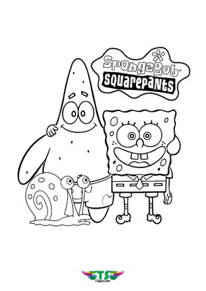 Spongebob and Best Friends Coloring Page - TSgos.com - TSgos.com