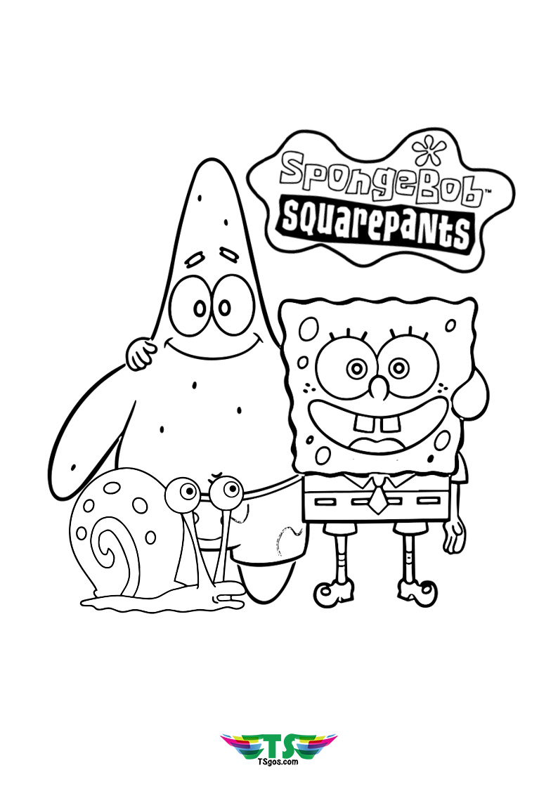 Spongebob-and-Best-Friends-Coloring-Page Spongebob and Best Friends Coloring Page