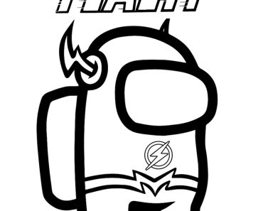 The Flash Among Us Coloring Page For Kids