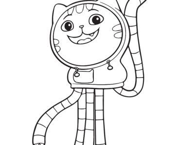 DJ Catnip Gabby Dollhouse Coloring Page For Kids