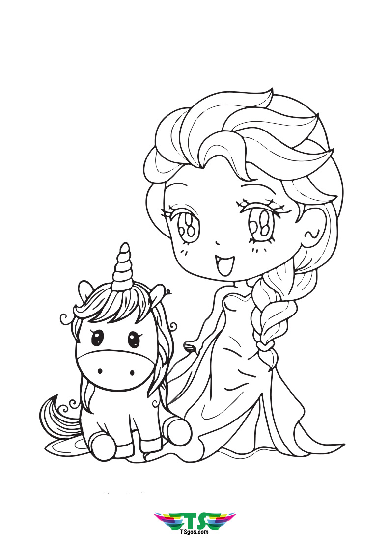 Kawaii-Princess-Anna-Coloring-Page-For-kids 10 Princess Coloring Pages and a Girl’s Imaginative Day