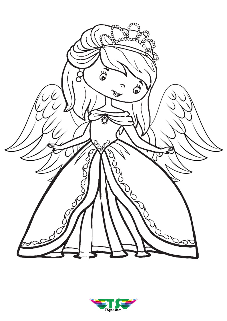 Kawaii-Princess-Coloring-Page-For-Kids 10 Princess Coloring Pages and a Girl’s Imaginative Day