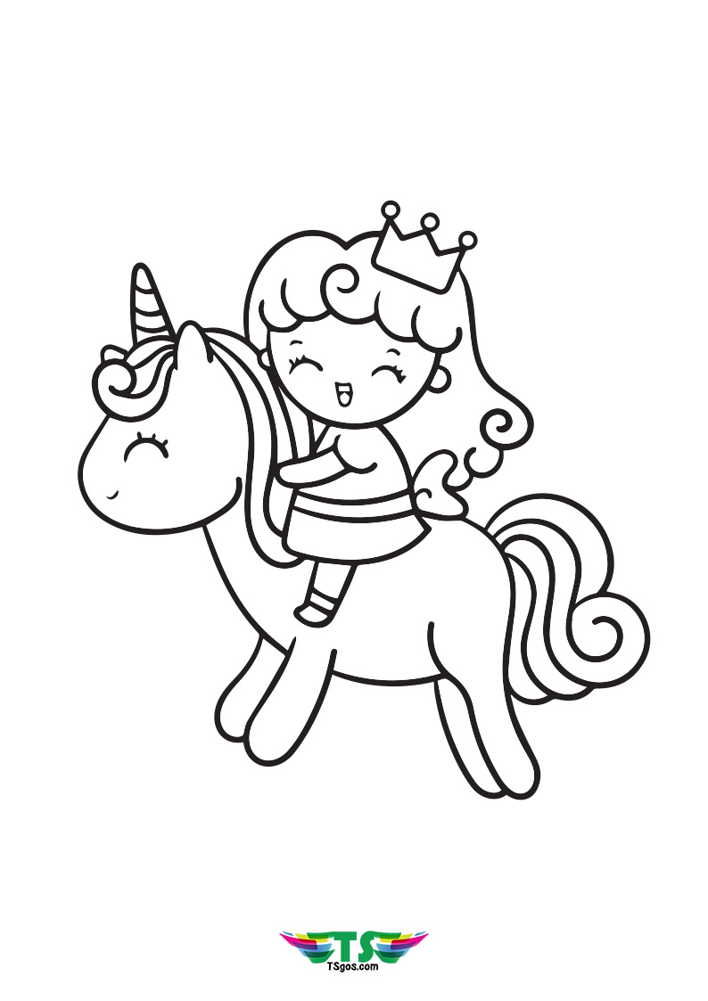 Kawaii-Princess-Coloring-Page-For-Toddler 10 Princess Coloring Pages and a Girl’s Imaginative Day