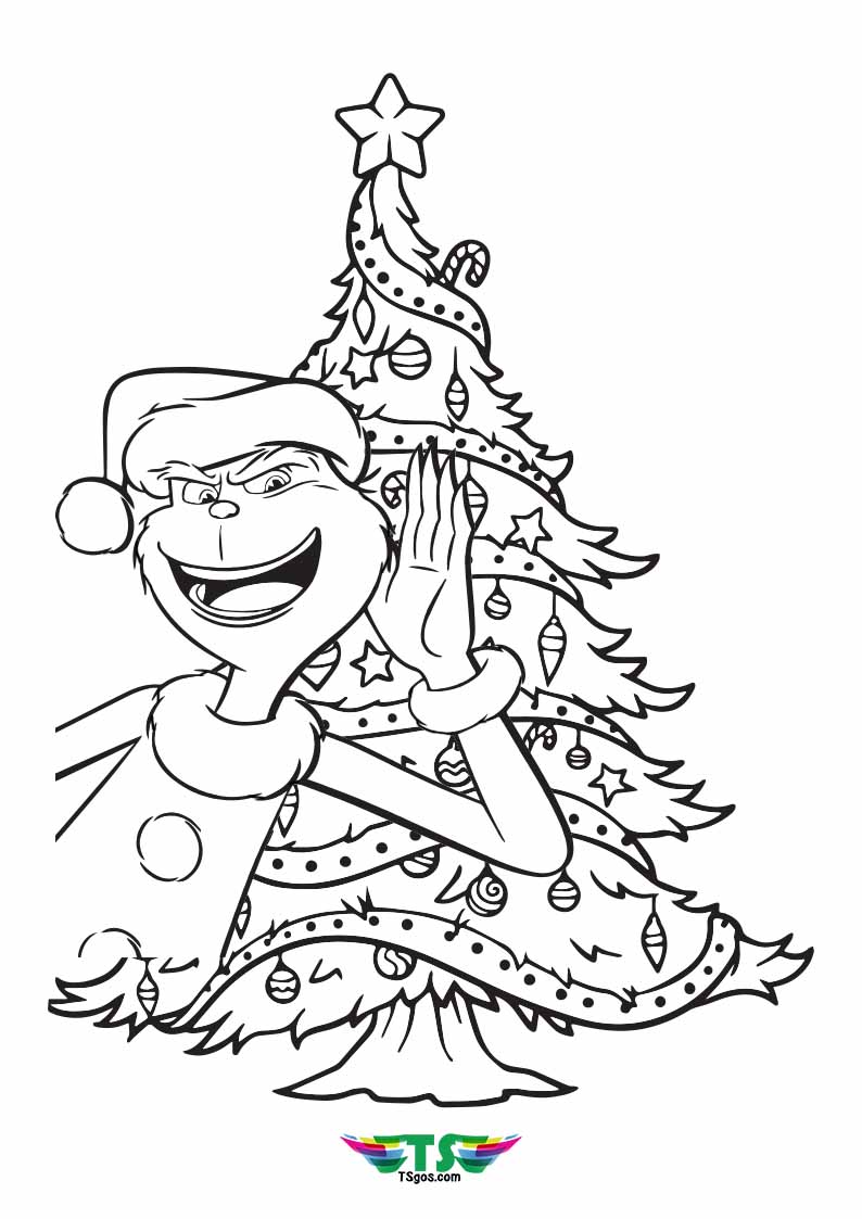 Printable Free Grinch Coloring Page For Kids Christmas Edition