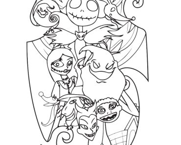 Printable Free Nightmare Before Christmas Character Coloring Page