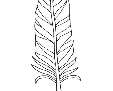 Printable Turkey Feather Coloring Page For Kids