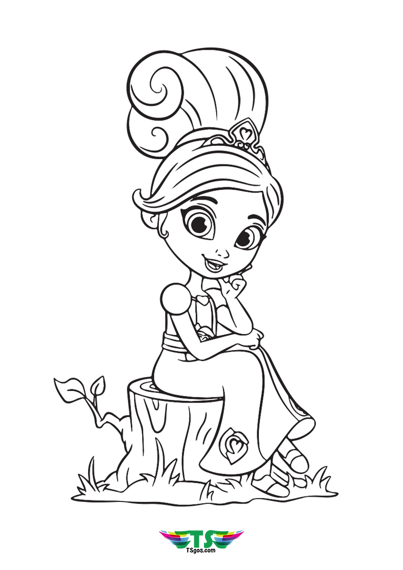 Smiling-Princess-Coloring-Pages 10 Princess Coloring Pages and a Girl’s Imaginative Day
