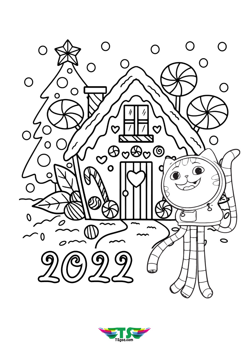 Gabby-Dollhouse-Christmas-2022-Coloring-Page-For-Kids Gabby Dollhouse Christmas 2022 Coloring Page For Kids