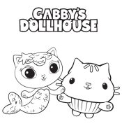 Hei Kids.. Free Coloring Page Gabby Dollhouse For You